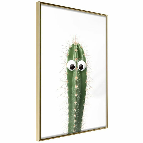 Paris Prix Affiche Murale Encadrée Funny Cactus I 40 x 60 cm Or