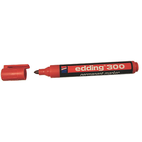 Edding Marqueur permanent 300 pointe ronde rouge (EG1001)