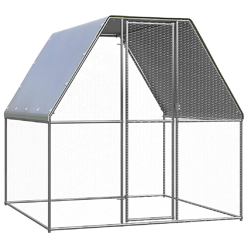 vidaXL Poulailler d'extérieur 2x2x2 m Acier galvanisé