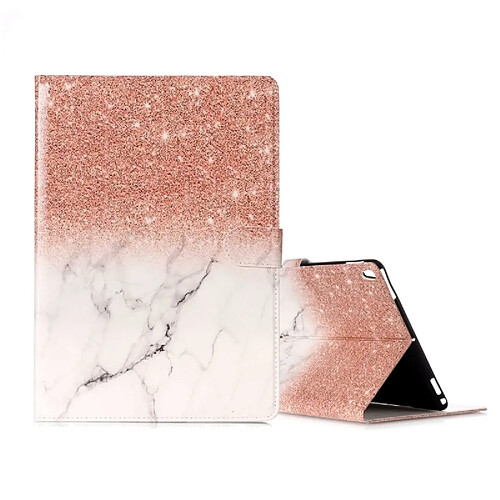 Wewoo Coque blanc pour iPad Pro 10.5 pouces 2017 Or Marbre Motif Horizontal Flip En Cuir Housse de protection avec Holder & Card Slots & Wallet