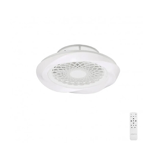 Luminaire Center Plafonnier ventilateur Boreal blanc 1 ampoule 20,8cm