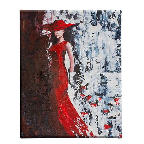 EPIKASA Impression sur Toile Femme 4, Rouge, Polyester, 45x3x70 cm