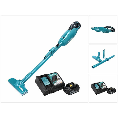 Makita DCL 281 FRG1 Aspirateur sans fil 18 V, Brushless + 1x Batterie 6,0 Ah + Chargeur