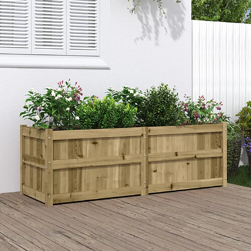 vidaXL Jardinière 150x50x50 cm bois de pin imprégné