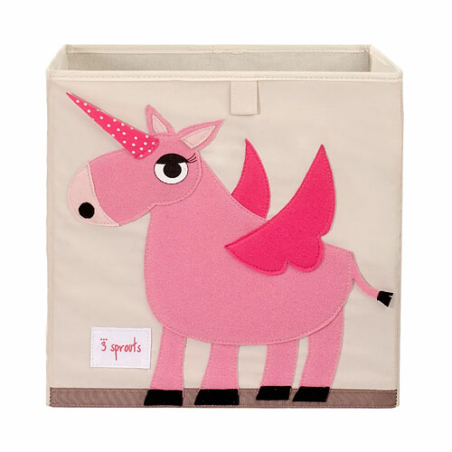 Cube de rangement Licorne 33 x 33 cm - 3 Sprouts