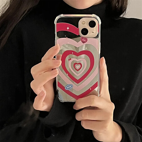 GUPBOO Étui pour iPhone13Pro étui de téléphone miroir d'amour ondulé pour femmes