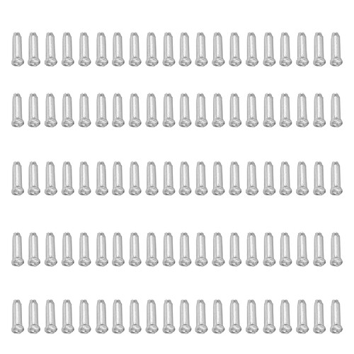 Lot de 100pcs Embout de Câble de Frein Vélo Bouchon Capuchon - d'Argent