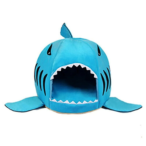 Justgreenbox Requin Maison Lit Petit Animal, Bleu