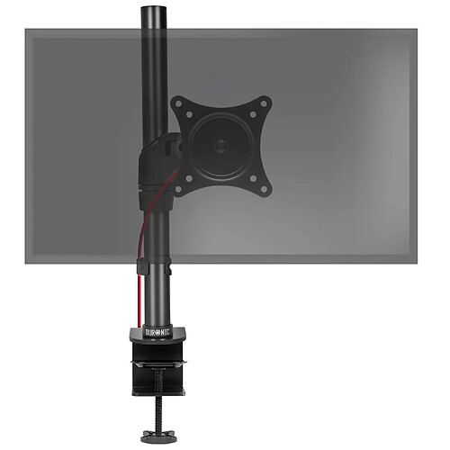 Duronic DM451X1 Support d'écran PC à Pince pour Bureau | Gestion des câbles intégrés au Bras | Rotatif/Inclinable/Pivotable | Compatibilité Universelle avec Moniteur VESA 75/100 | Aluminium