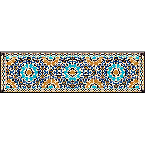 Alter Tapis de cuisine, 100% Made in Italy, Tapis antitache avec impression numérique, Tapis antidérapant et lavable, Modèle Aline, 280x52 cm