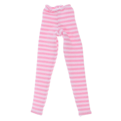 leggings à rayures longues chaussettes pantalons habiller pour 12 pouces blythe poupée bjd rose