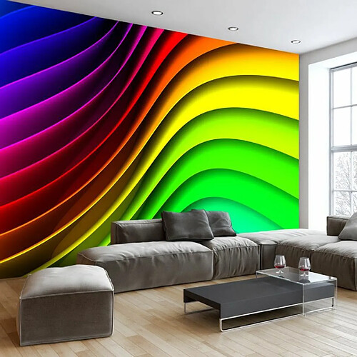 Paris Prix Papier Peint Rainbow Waves II 140 x 200 cm