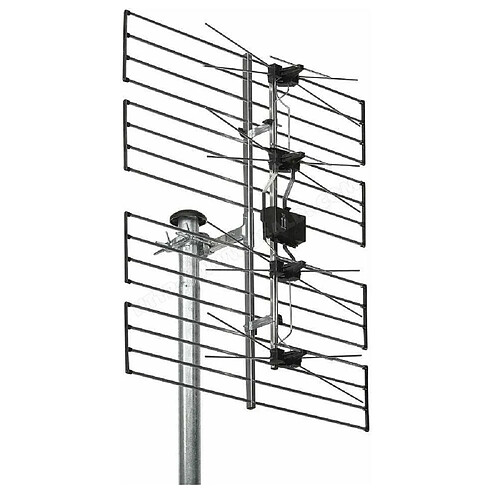 Antenne terrestre râteau aluminium TNT UHF DVB-T WISI 72516 EE 06 A 700 MHz, Surfaces canaux argent