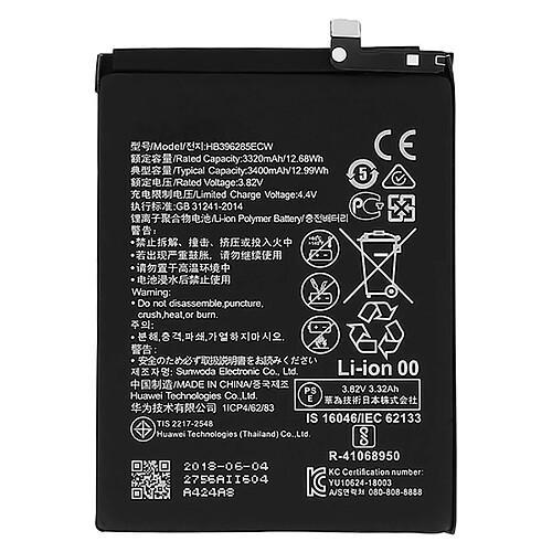 Avizar Batterie interne pour Huawei P20 et Honor 10, HB396285ECW