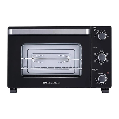 CONTINENTAL EDISON CEMF46B3 - Minifour electrique 46L noir - 1800W - Rotissoire, Convection naturelle