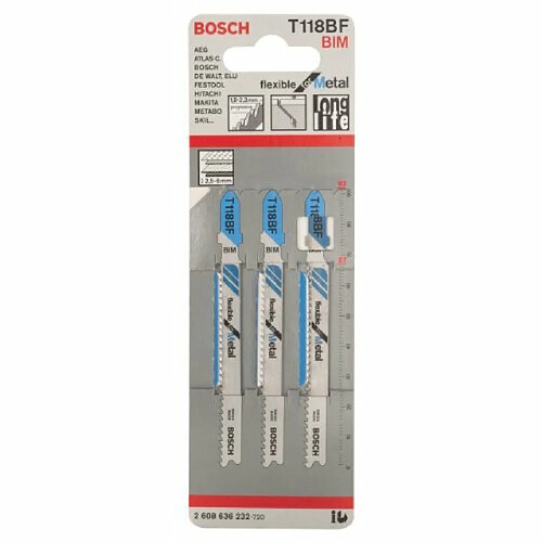 Bosch T 118 BF Lame, Multicolor