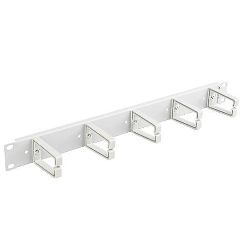 Panneau presse-étoupe pour armoire rack 19 blanc avec 5 anneaux 1U Lanberg AK-1202-S