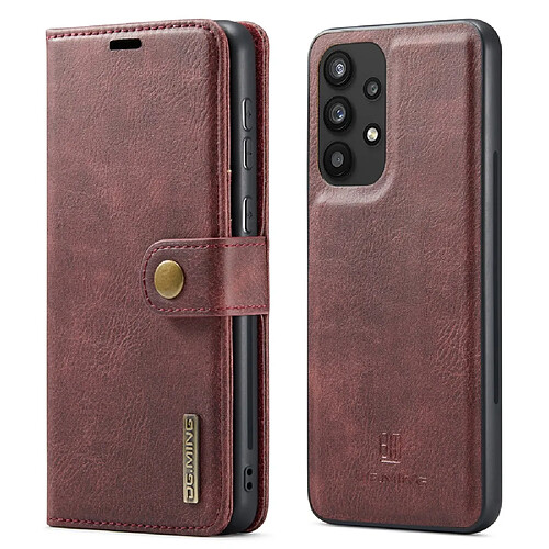 Etui en PU DG.MING magnétique avec support rouge pour votre Samsung Galaxy A33 5G