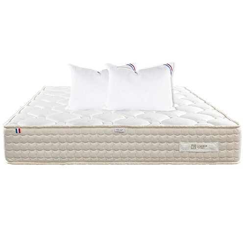 LUXURY LITERIE Matelas 160x200 cm, Sublime, 20 cm, mémoire de forme, ferme, face été/hiver + 2 oreillers