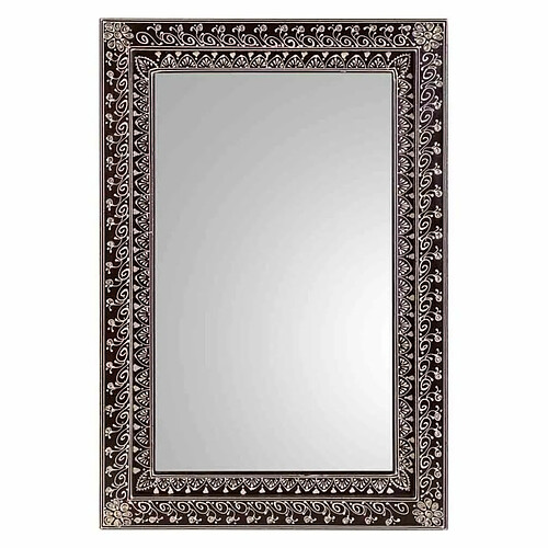 Miroir mural Alexandra House Living Blanc Marron Bois MDF 1 x 62 x 42 cm