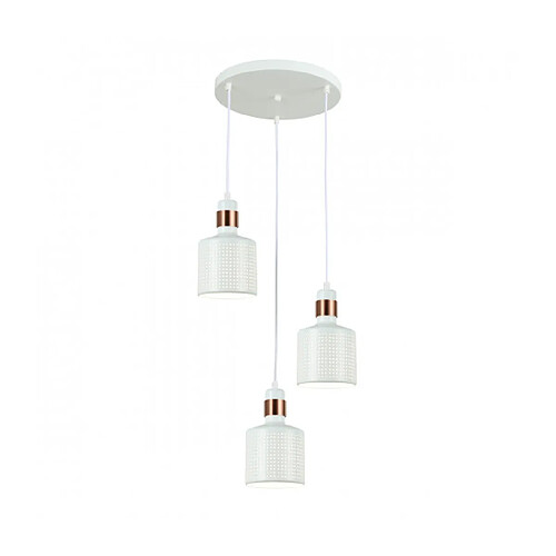 Luminaire Center Suspension moderne Restenza blanc en aluminium