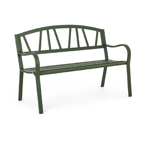 Mes Banc de jardin 123x57x87 cm en acier vert foncé