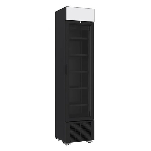 Armoire Réfrigérée Positive Noire avec Porte Vitrée 232 L - Combisteel