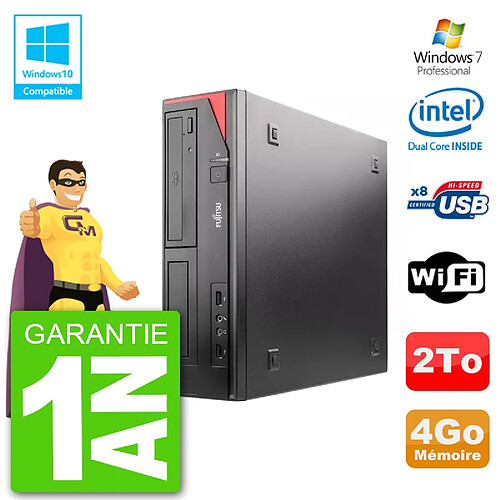 PC Fujitsu Esprimo E520 DT G3220 RAM 4Go Disque 2To Graveur DVD Wifi W7 · Occasion