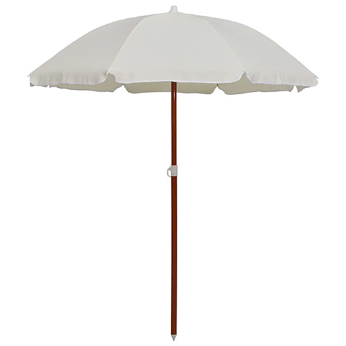 vidaXL Parasol avec mât en acier 180 cm Sable