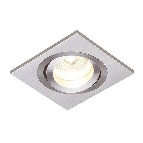 Saxby Downlight à 1 lumière encastré argent brossé anodisé, GU10