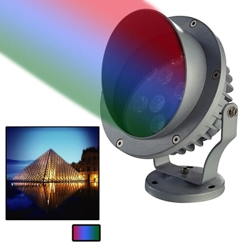 Wewoo Projecteur LED 6W / 480LM haute qualité lampe en aluminium moulé sous pression de lumière de la RVB