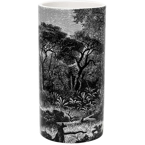 The Home Deco Factory Vase en céramique imprimé 12 x 25 cm Black Forest.