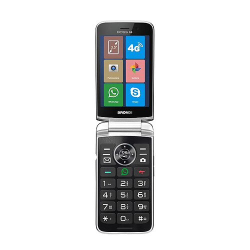 Brondi Boss 4G 8,89 cm (3.5') Blanc Téléphone numérique