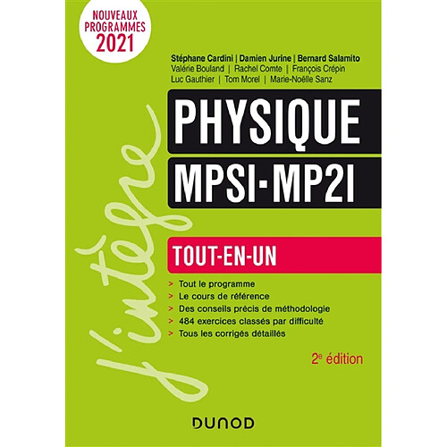 Physique MPSI, MP2I : tout-en-un : nouveaux programmes 2021 · Occasion