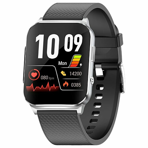 Ep03 Montre Intelligente Plein Écran Tactile Ecg Électrocardiogramme Surveillance Podomètre Bracelet De Sport Argent