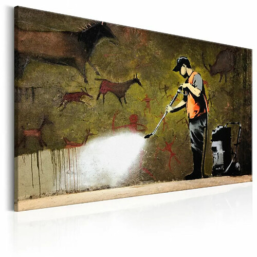 Paris Prix Tableau Imprimé Cave Painting - Banksy 80 x 120 cm