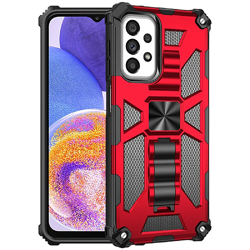 Coque en TPU anti-rayures, antichoc avec béquille rouge pour votre Samsung Galaxy A23 5G