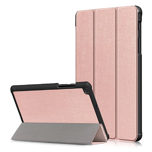 Etui en PU avec socle tripliure or rose pour votre Samsung Galaxy Tab A 8.0 (2019) SM-T290 SM-T295 SM-T297