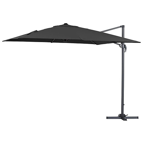 Habitat Et Jardin Parasol jardin déporté alu Sun 3 3 x 3 m - Noir