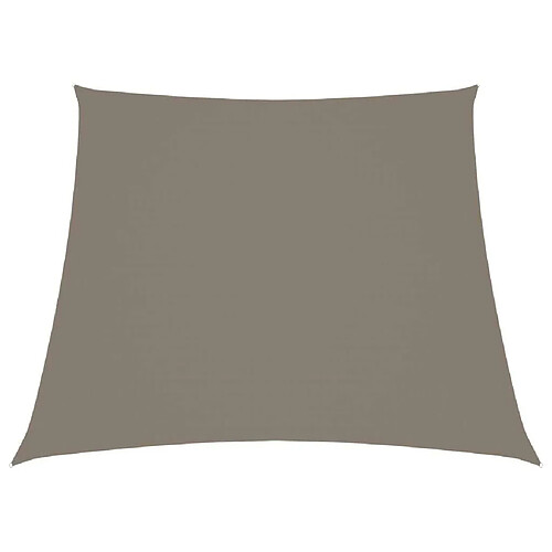 vidaXL Voile de parasol Tissu Oxford trapèze 3/4x3 m Taupe