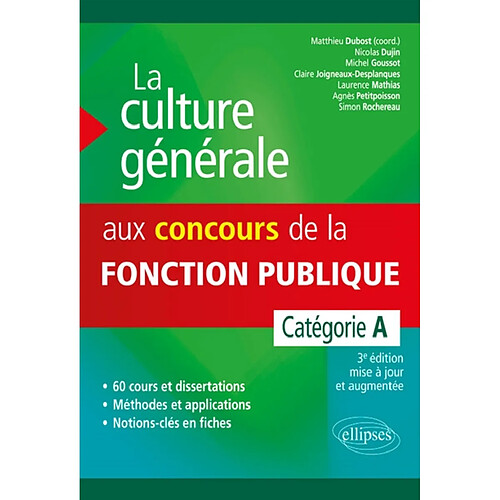 La culture générale aux concours de la fonction publique, catégorie A · Occasion