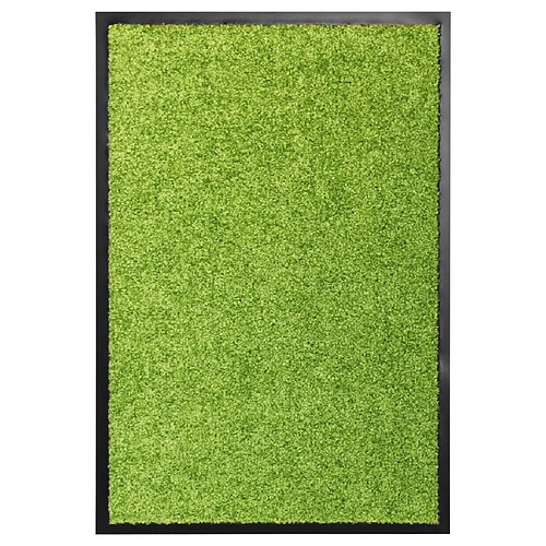 vidaXL Paillasson lavable Vert 40x60 cm