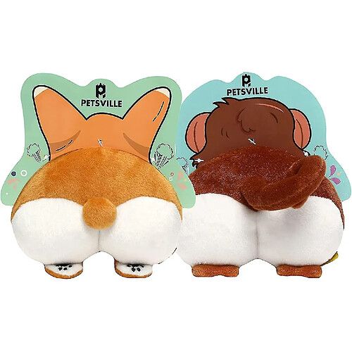 Jouets à mâcher pour chien en peluche douce et grinçante avec un design d'animal mignon à mâcher et à chasser