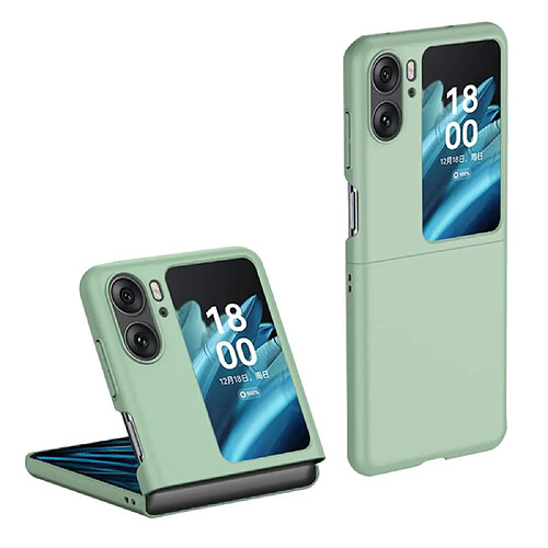 Htdmobiles Coque pour Oppo Find N2 Flip 5G - housse etui rigide 360 integrale (avant et arriere) - VERT CLAIR