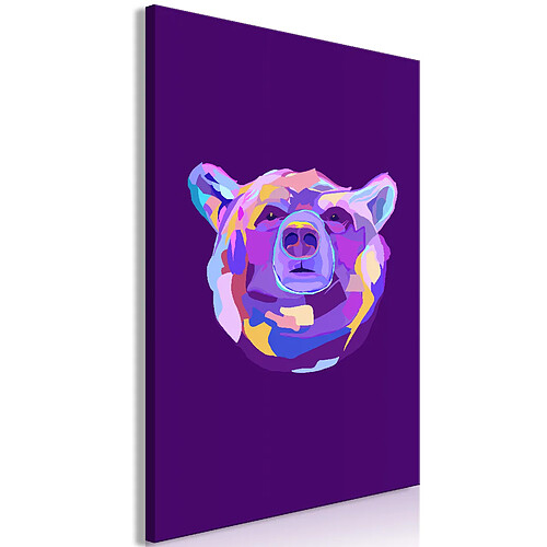 Artgeist Tableau - Colourful Bear (1 Part) Vertical 40x60 cm