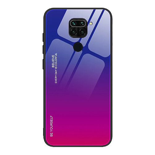 Coque en TPU hybride de couleur dégradé bleu/rose pour votre Xiaomi Redmi Note 9