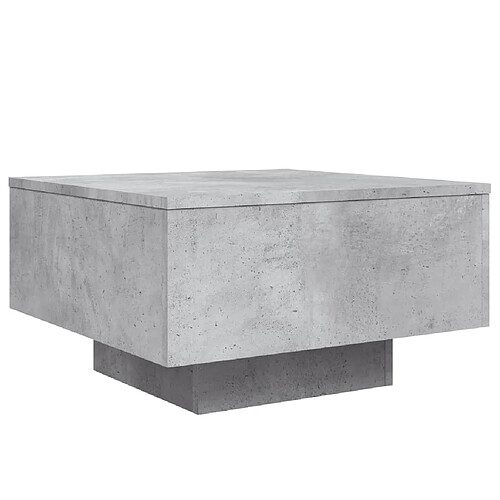 ComfortXL Table Basse Gris Béton 55x55x31 Cm Bois D'ingénierie