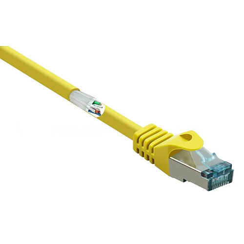 Renkforce RF-5153668 RJ45 Câble réseau, câble patch CAT 6a S/FTP 3.00 m jaune avec cliquet dencastrement, ignifuge 1 pc(s)