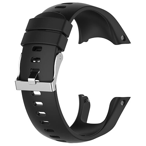 Wewoo Bracelet pour montre connectée Dragonne de remplacement en silicone SUUNTO Trainer Wrist HR Noir