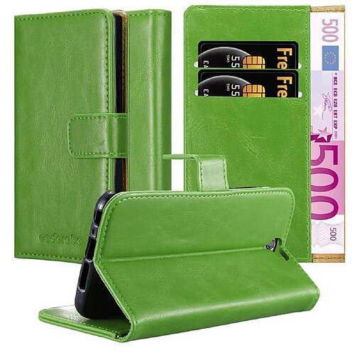 Cadorabo Coque HTC ONE A9 Etui en Vert